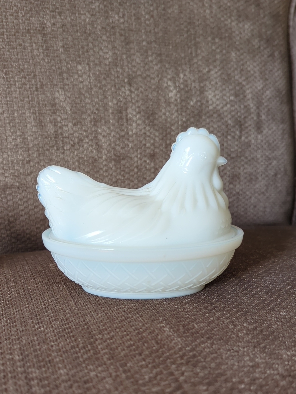 Hazel Atlas Milk Glass Hem On Nest